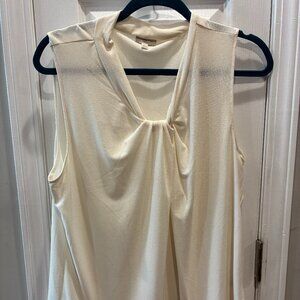 Talbots Shell Blouse - Creamy Ivory White - XL - NWOT